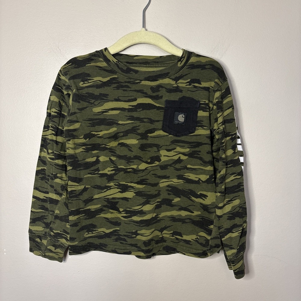 Carhartt Long Sleeve Camo Print Pocket T-Shirt Toddler Boys 3T